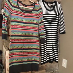2 Sweater dresses, 3/4 sleeve, VERY cute